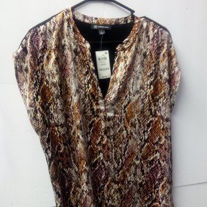 Snakeskin Pattern Blouse NWT